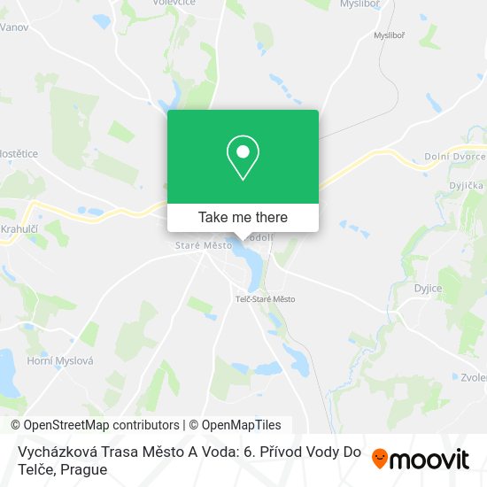 Vycházková Trasa Město A Voda: 6. Přívod Vody Do Telče map