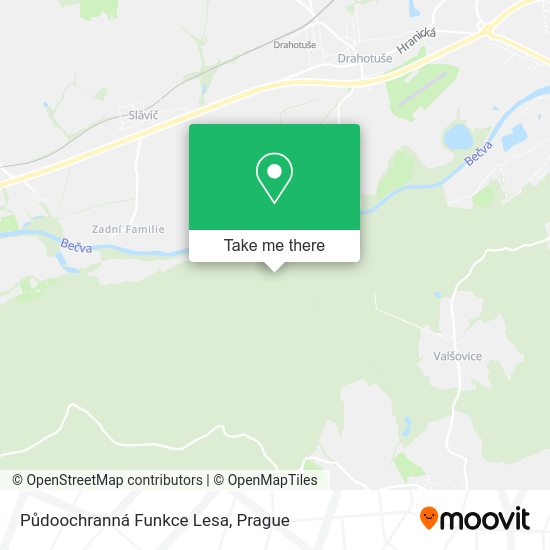 Půdoochranná Funkce Lesa map