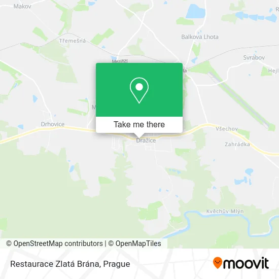 Карта Restaurace Zlatá Brána