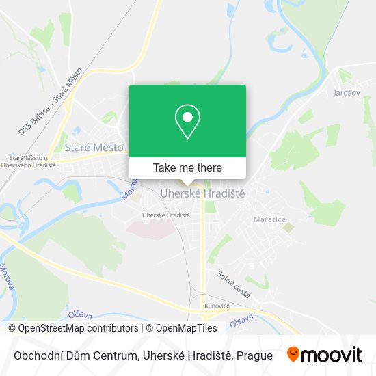 Obchodní Dům Centrum, Uherské Hradiště map