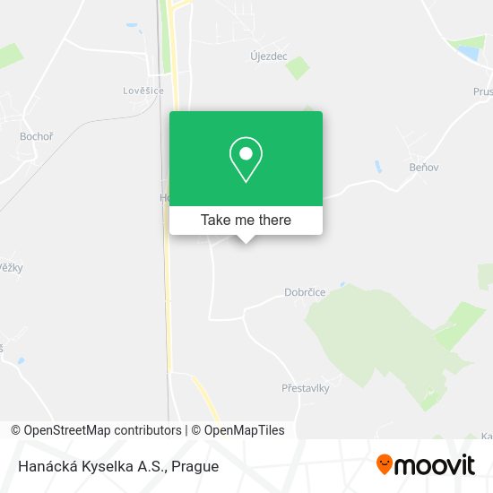 Hanácká Kyselka A.S. map