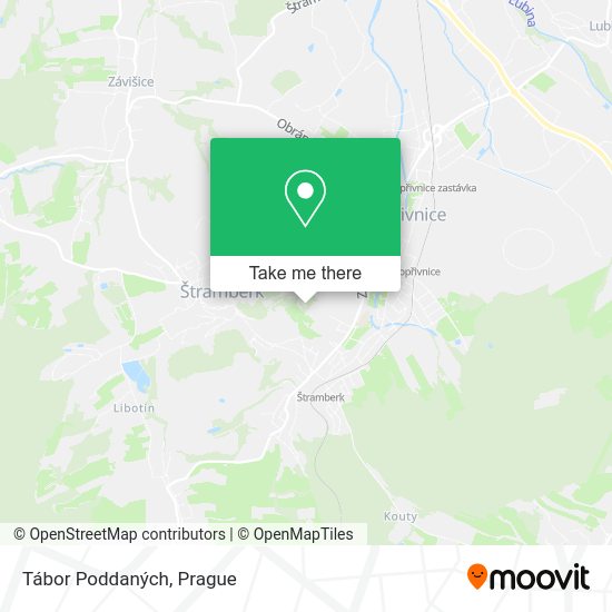 Tábor Poddaných map