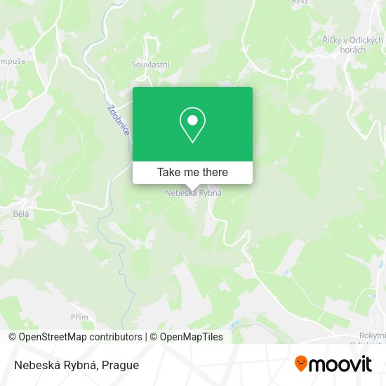 Nebeská Rybná map