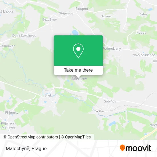 Карта Malochyně