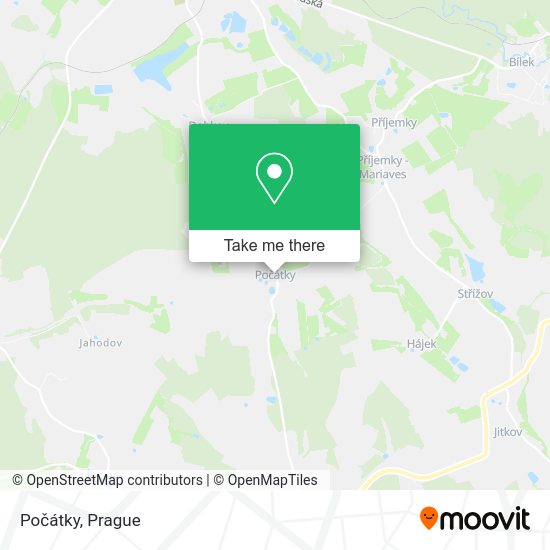 Карта Počátky
