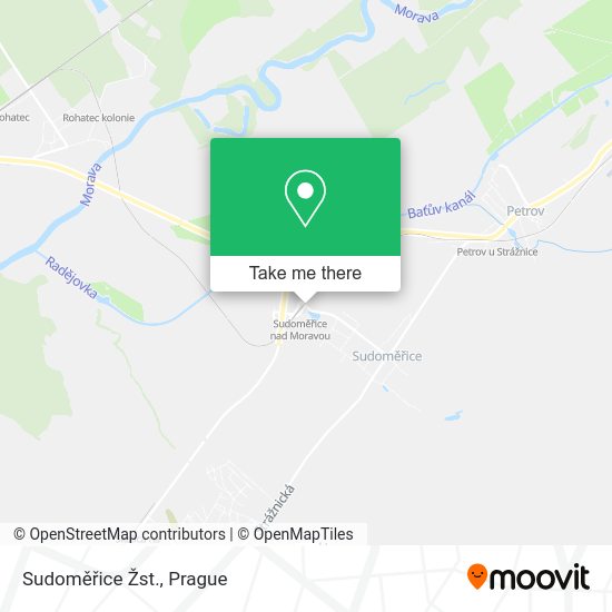 Sudoměřice Žst. map
