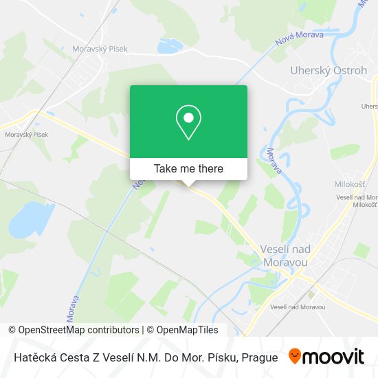Hatěcká Cesta Z Veselí N.M. Do Mor. Písku map