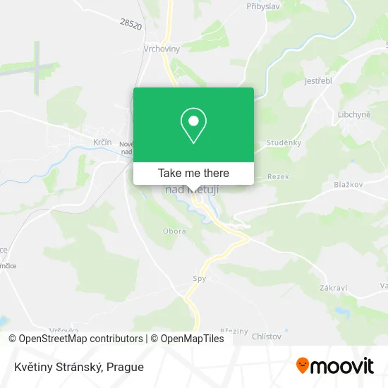 Květiny Stránský map