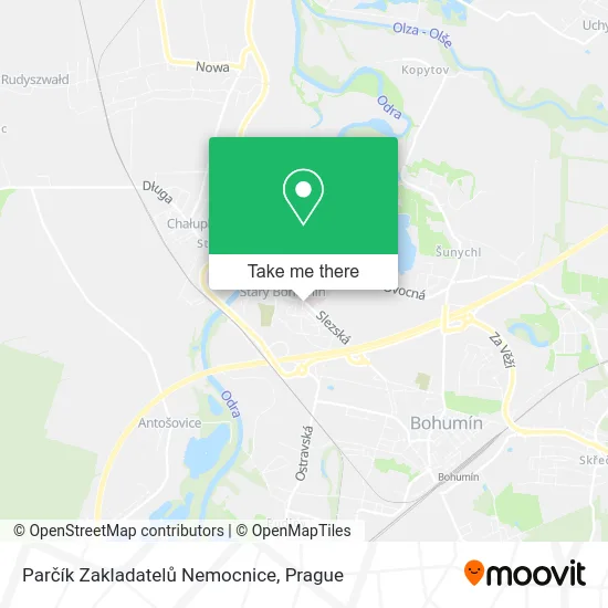 Карта Parčík Zakladatelů Nemocnice
