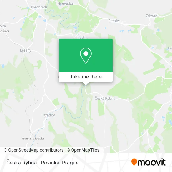 Карта Česká Rybná - Rovinka