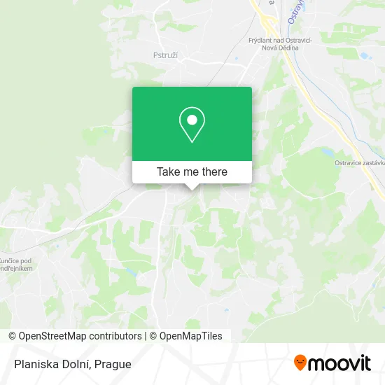 Planiska Dolní map