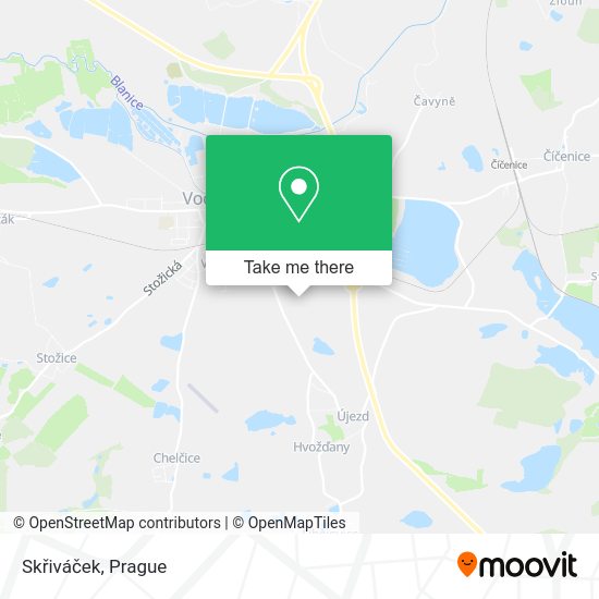 Skřiváček map