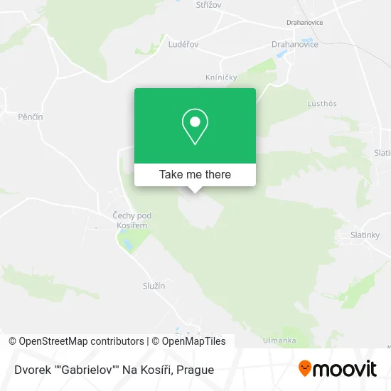 Карта Dvorek ""Gabrielov"" Na Kosíři