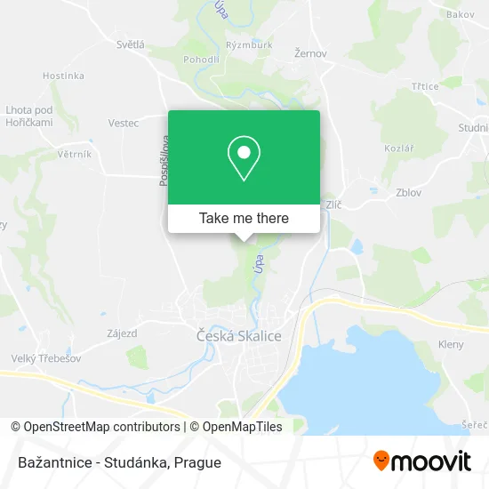 Карта Bažantnice - Studánka