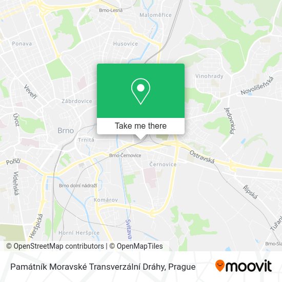 Památník Moravské Transverzální Dráhy map