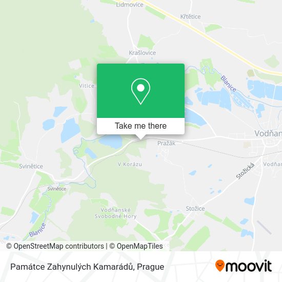 Památce Zahynulých Kamarádů map