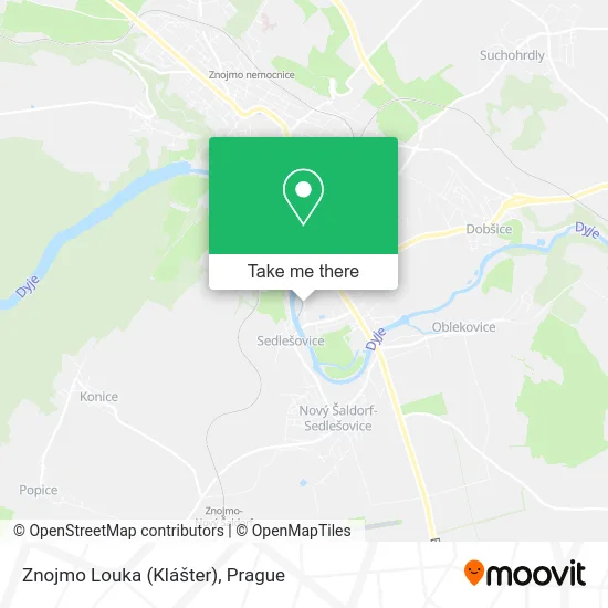 Карта Znojmo Louka (Klášter)