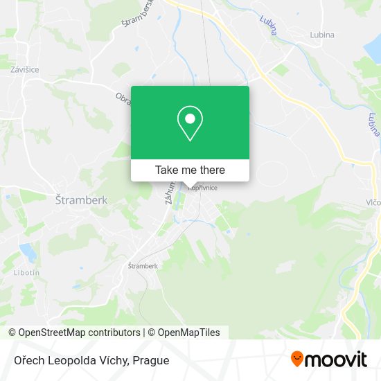 Ořech Leopolda Víchy map