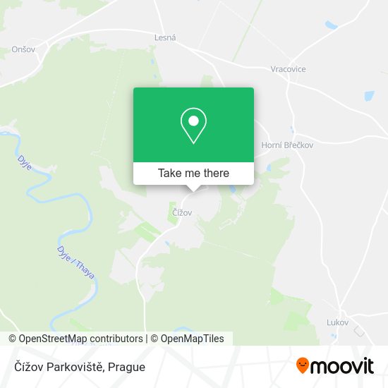 Čížov Parkoviště map