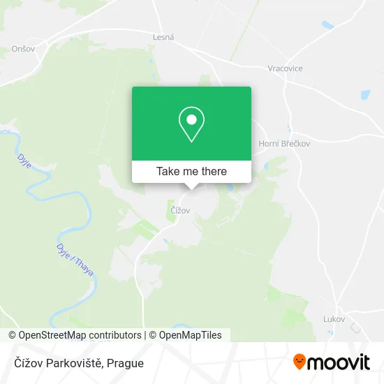 Čížov Parkoviště map
