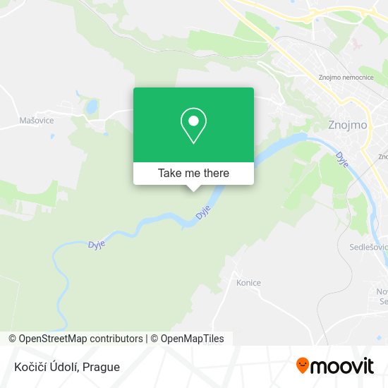 Kočičí Údolí map