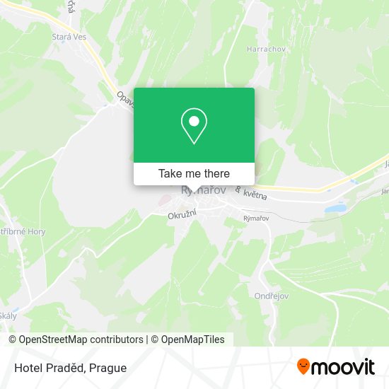 Hotel Praděd map