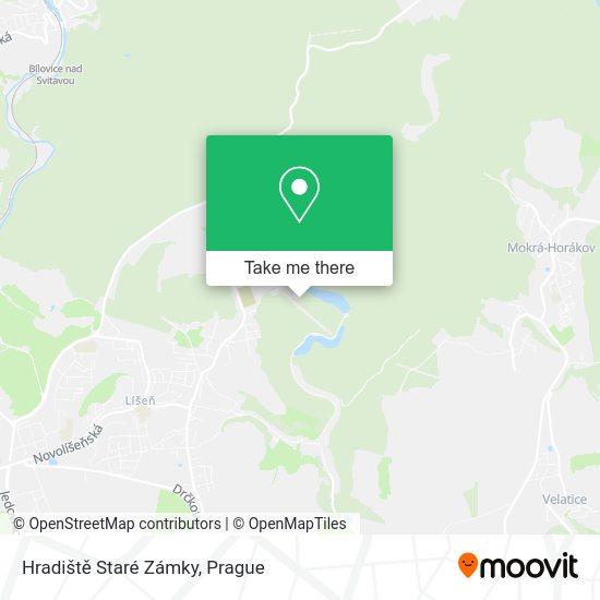 Hradiště Staré Zámky map