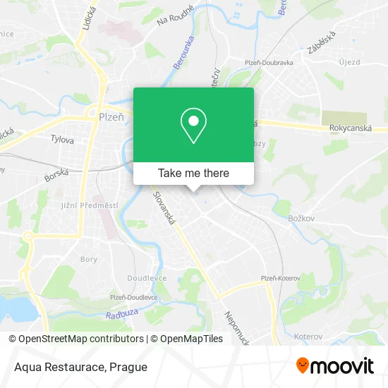 Карта Aqua Restaurace