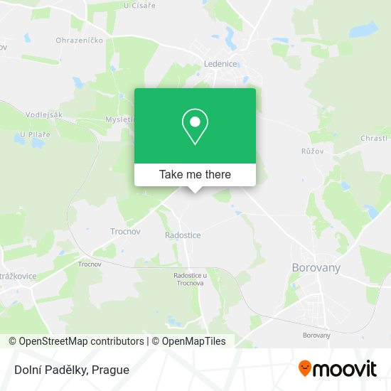 Dolní Padělky map