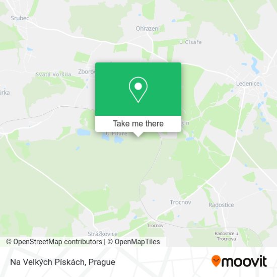 Na Velkých Pískách map