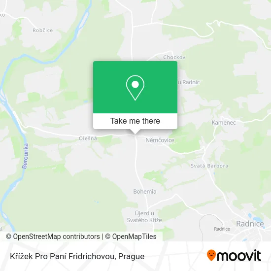 Křížek Pro Paní Fridrichovou map