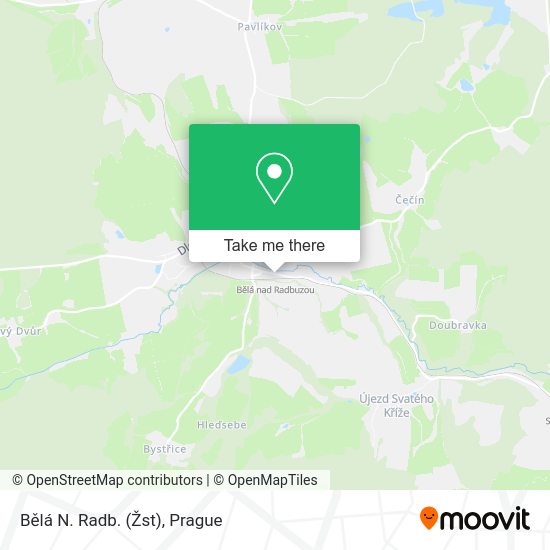 Bělá N. Radb. (Žst) map
