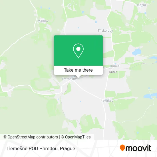 Карта Třemešné POD Přimdou