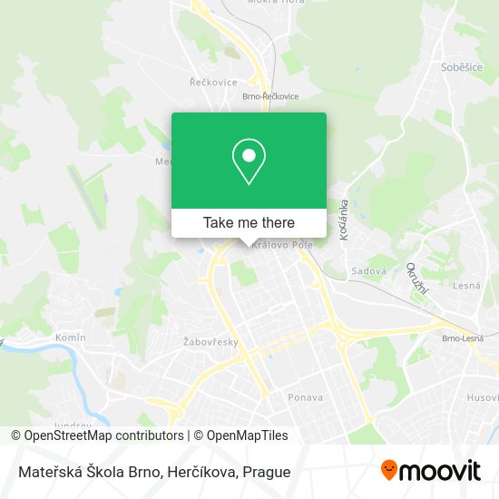 Mateřská Škola Brno, Herčíkova map