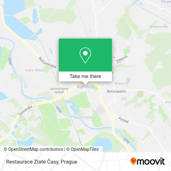 Карта Restaurace Zlaté Časy