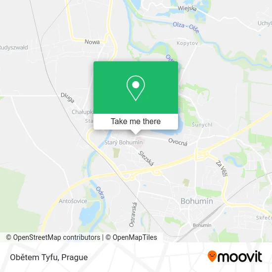 Карта Obětem Tyfu