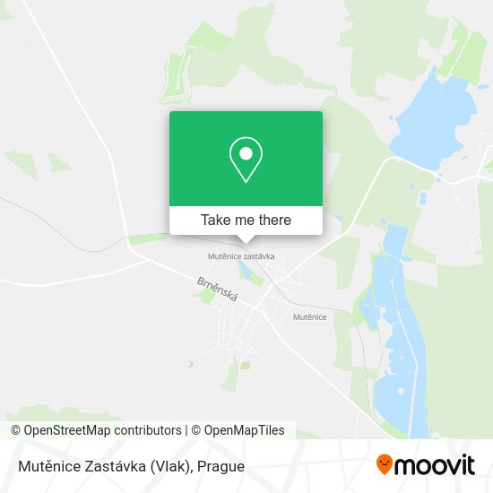 Карта Mutěnice Zastávka (Vlak)