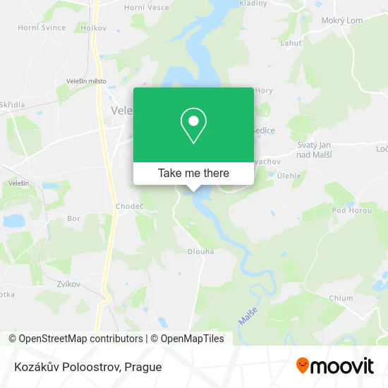 Карта Kozákův Poloostrov