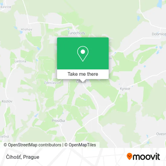 Карта Číhošť