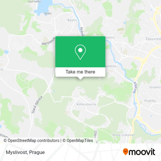 Карта Myslivost