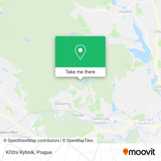 Křižní Rybník map