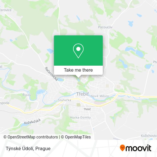Týnské Údolí map