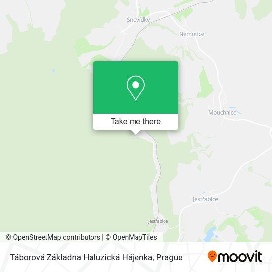 Карта Táborová Základna Haluzická Hájenka