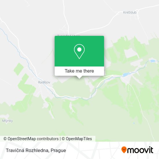 Travičná Rozhledna map
