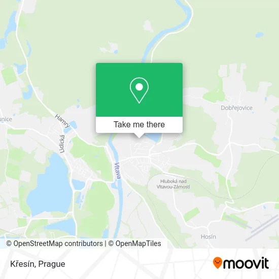 Křesín map