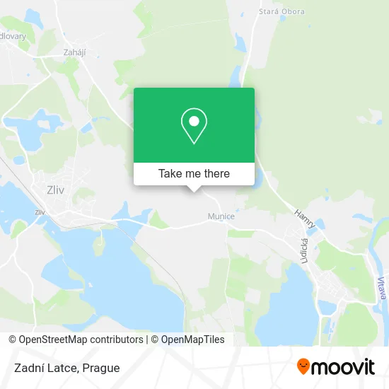 Карта Zadní Latce