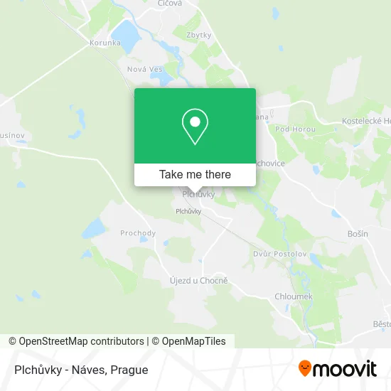 Карта Plchůvky - Náves