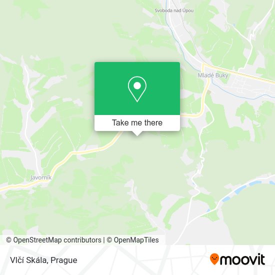 Vlčí Skála map