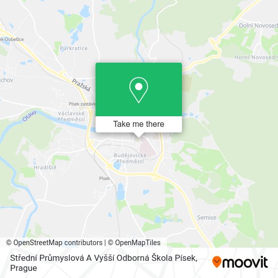 Střední Průmyslová A Vyšší Odborná Škola Písek map