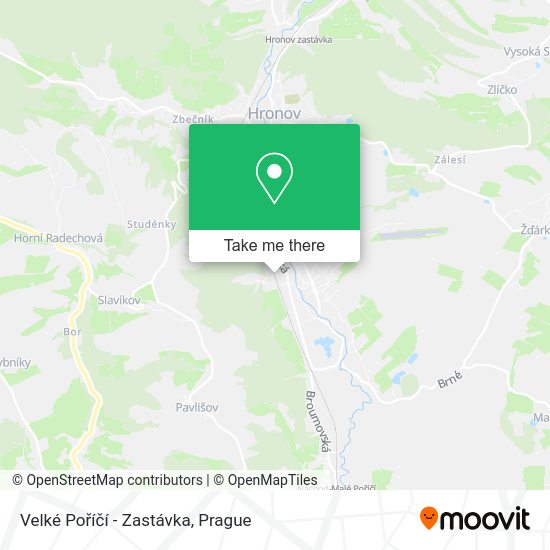 Velké Poříčí - Zastávka map